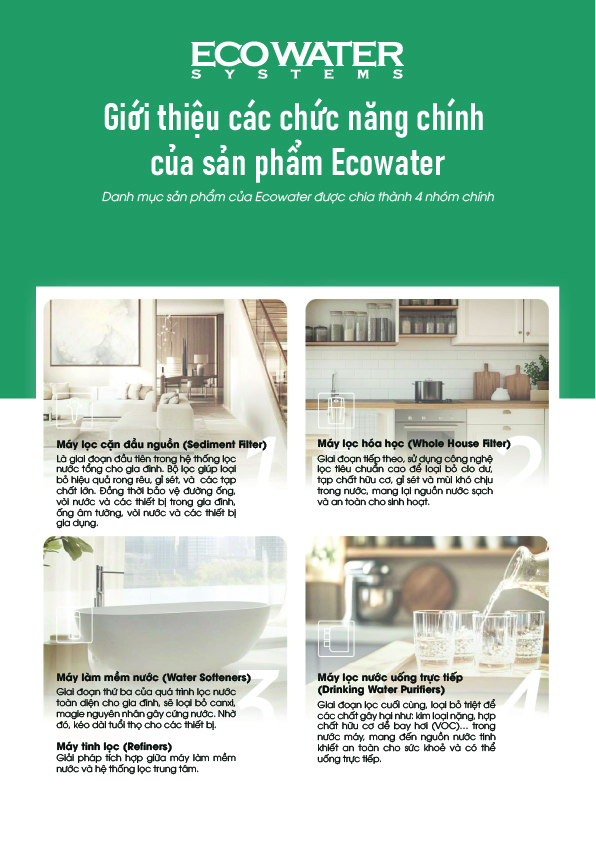 Hệ thống lọc nước thương hiệu Mỹ EcoWater