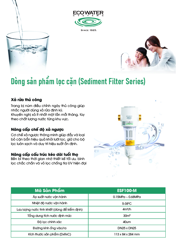 Hệ thống lọc nước thương hiệu Mỹ EcoWater