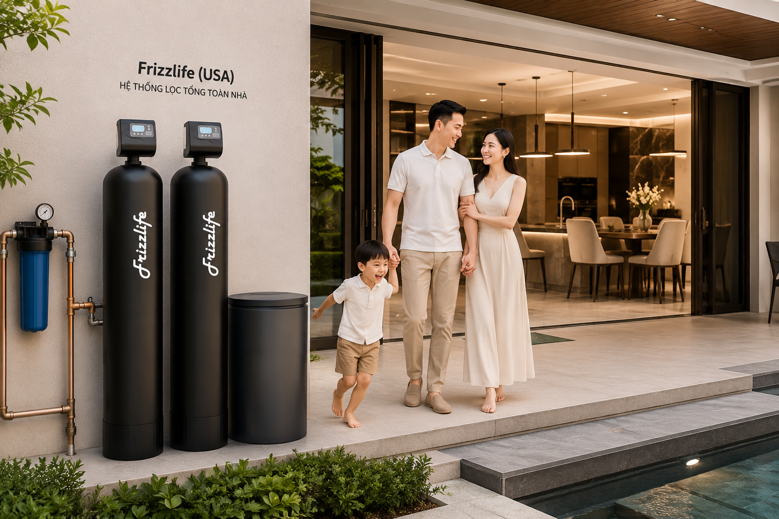 Hệ thống lọc tổng và Heatpump: Bộ đôi 
